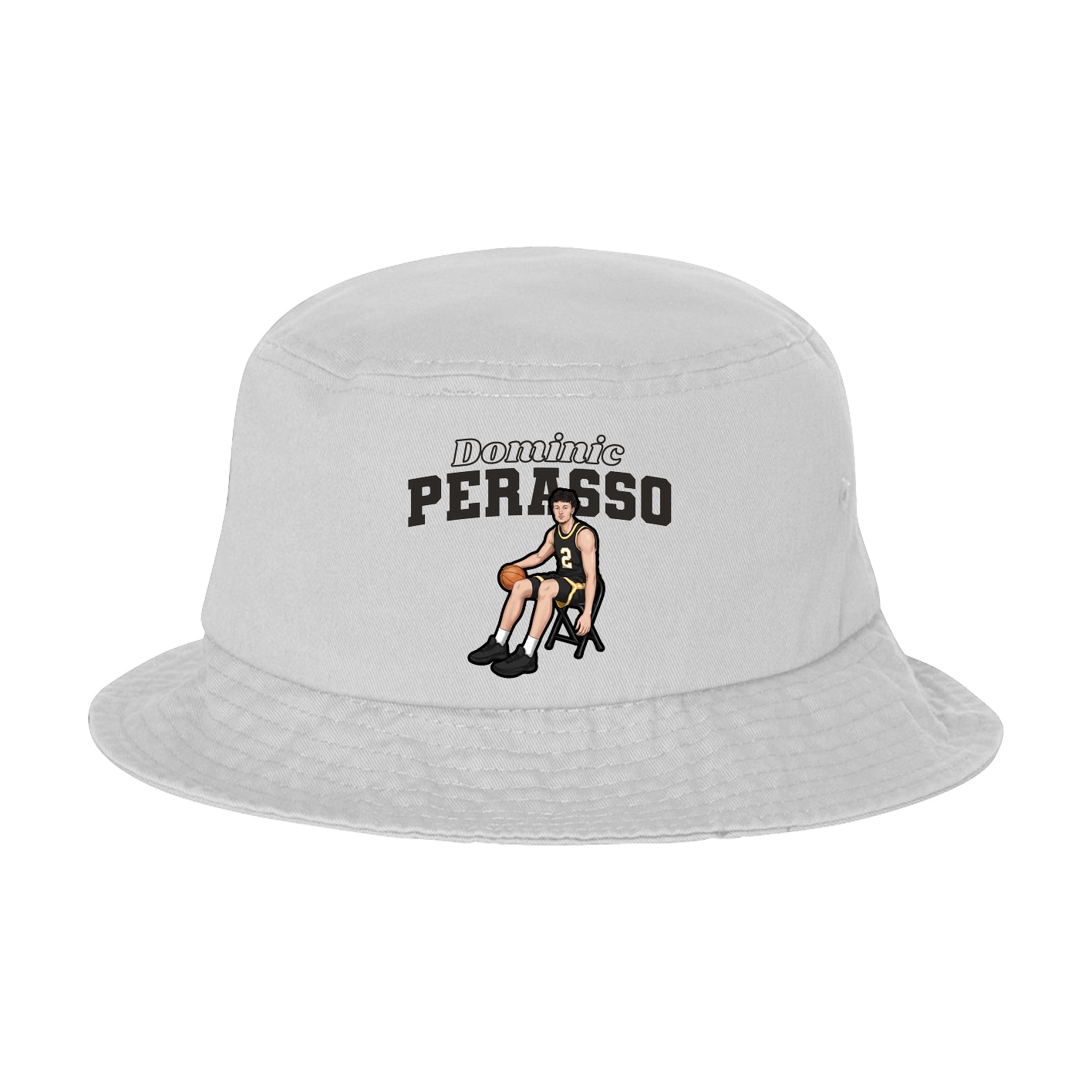 Bucket Cap — Name Arch in White