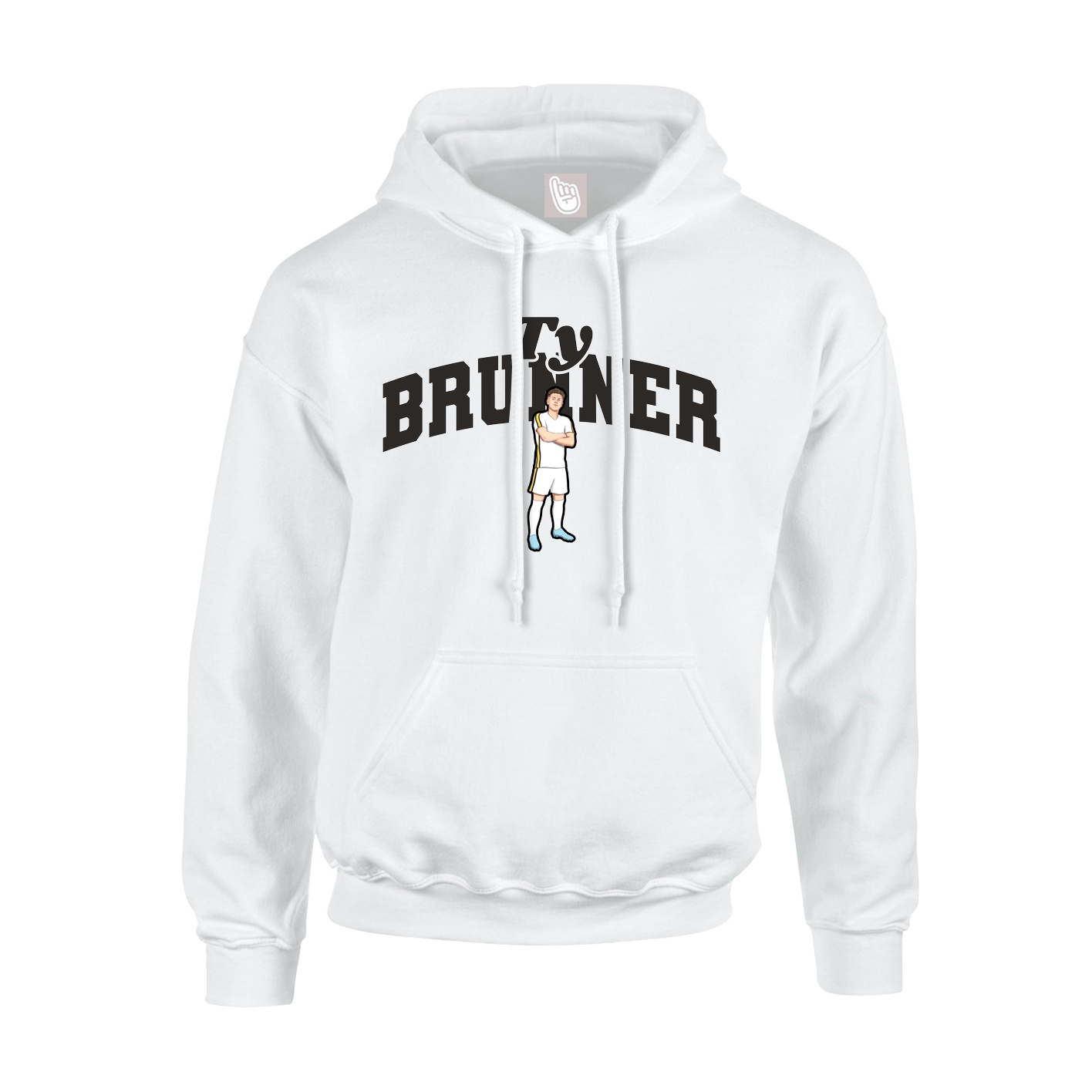 Hoodie — Signature Arch in White
