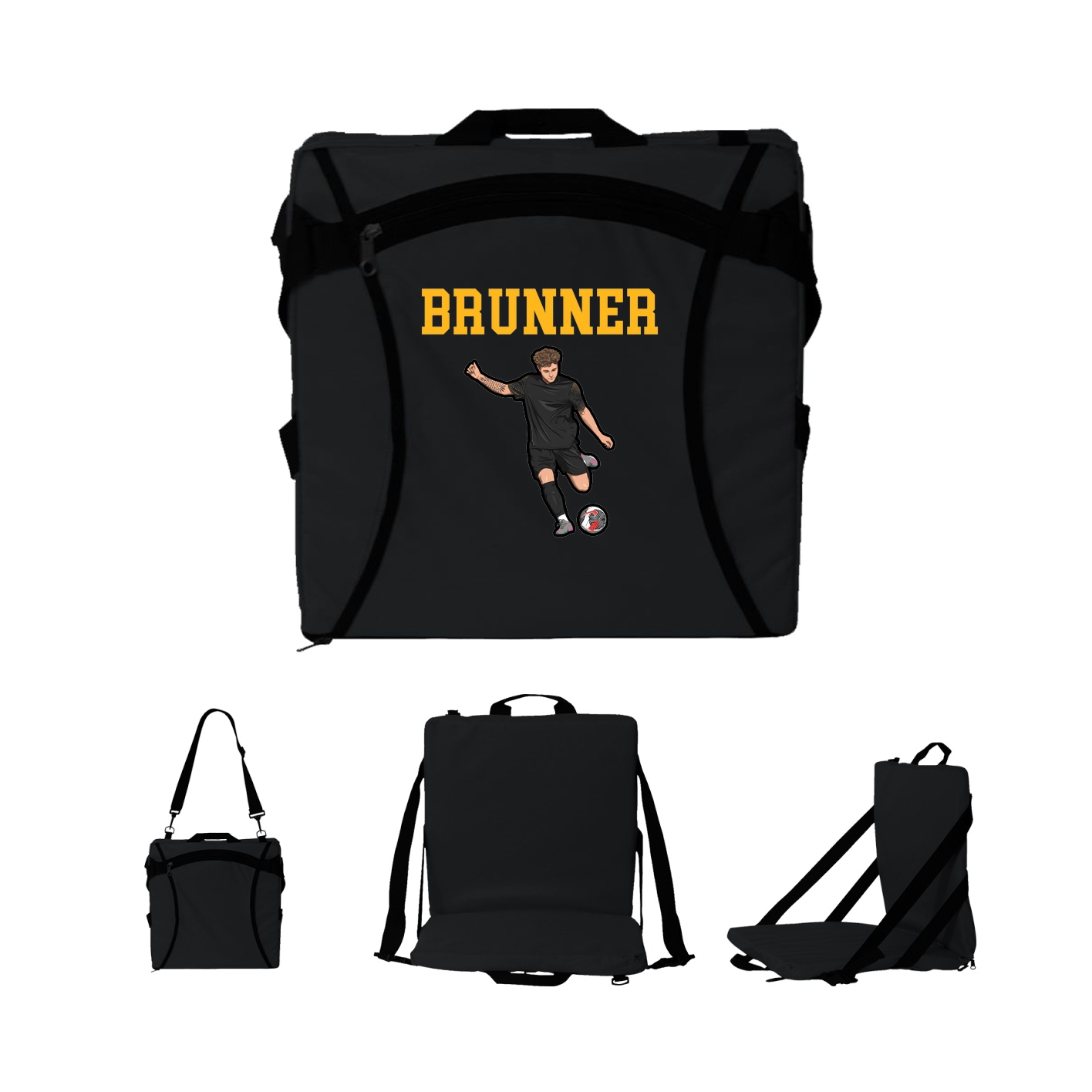Folding Stadium Seat — Shirsey in Black