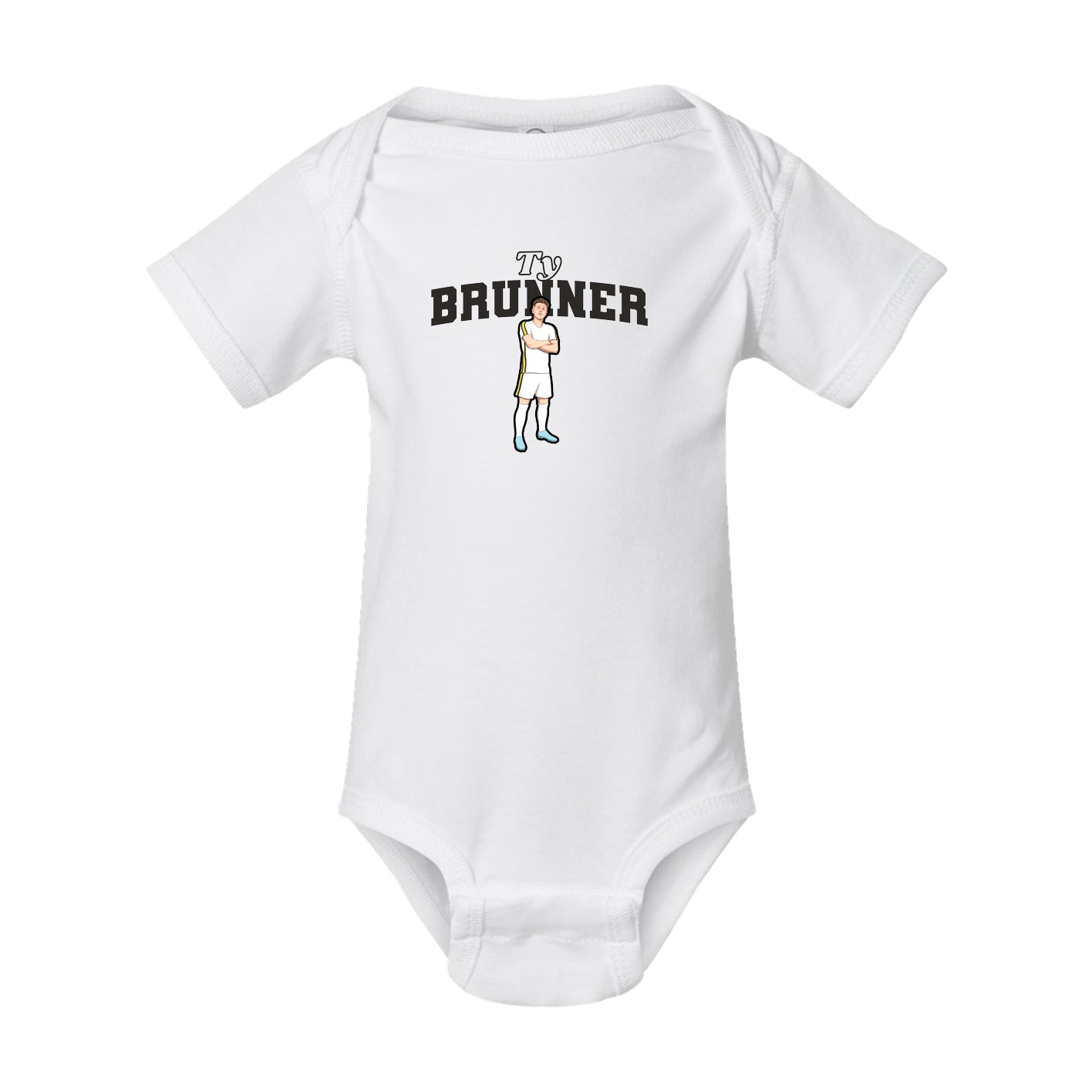 Baby Onesie — Name Arch in White