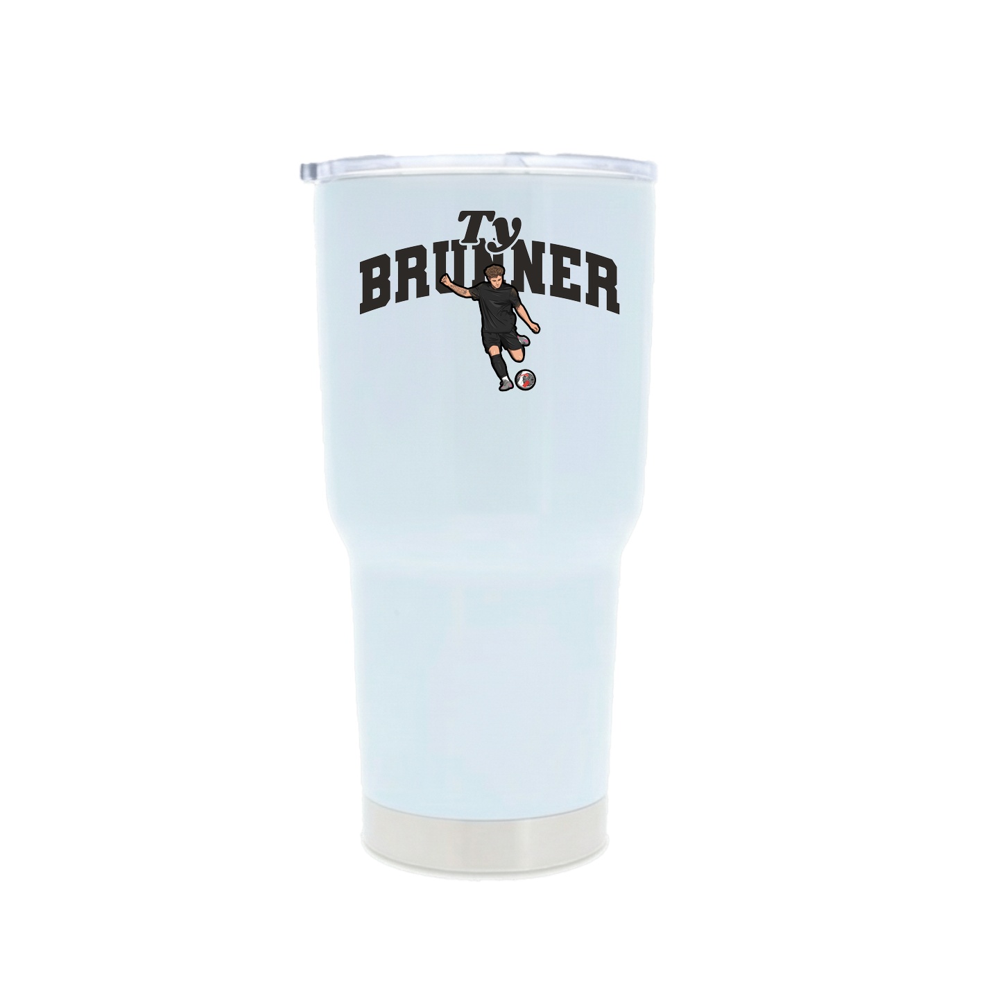 30oz Stainless Steel Tumbler — Signature Arch in White