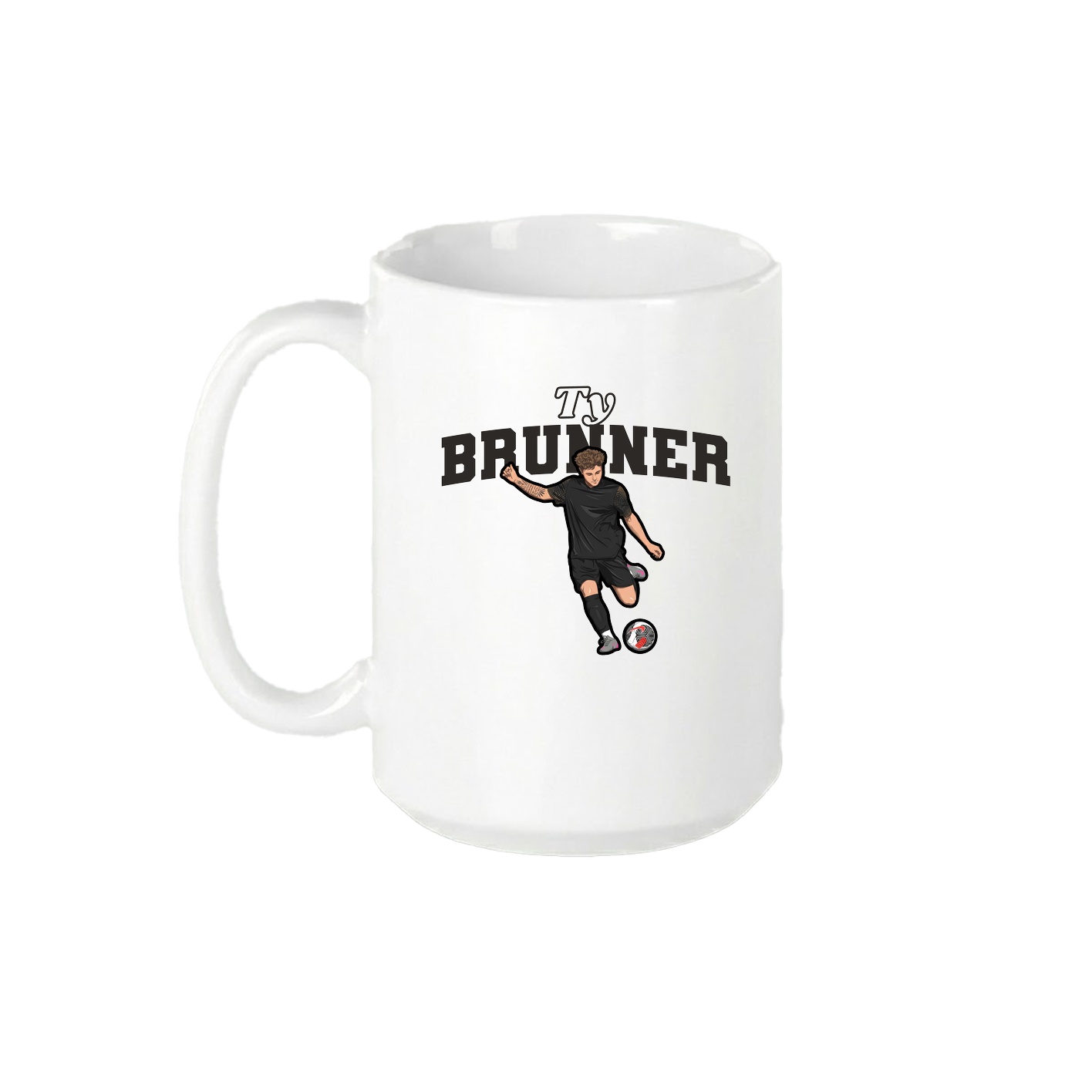 15oz Coffee Mug — Name Arch in White