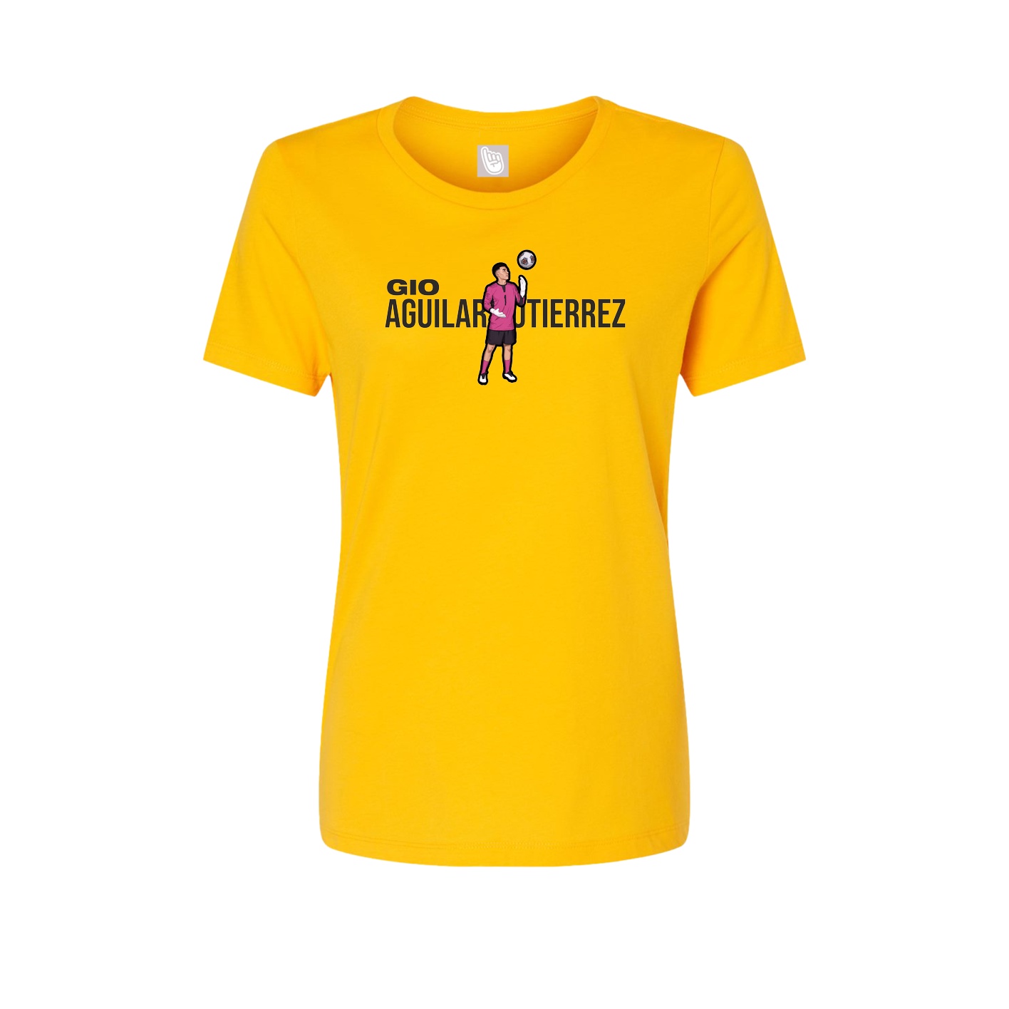 Fitted Women's Tee — Player Name in Gold