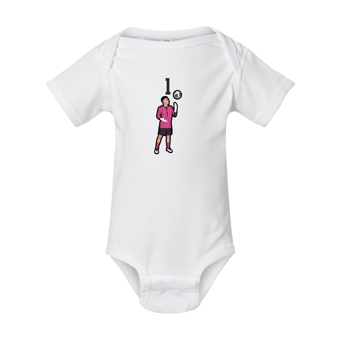 Baby Onesie — Number Top in White