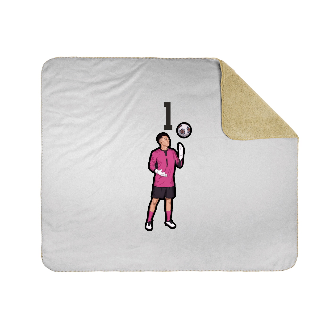 Throw Blanket — Number Top in White