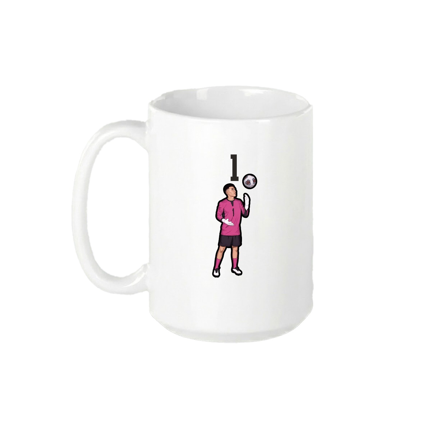 15oz Coffee Mug — Number Top in White