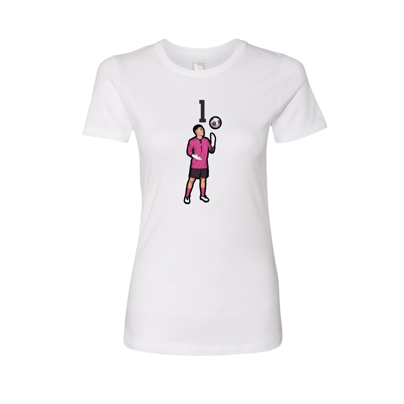 Fitted Women's Tee — Number Top in White