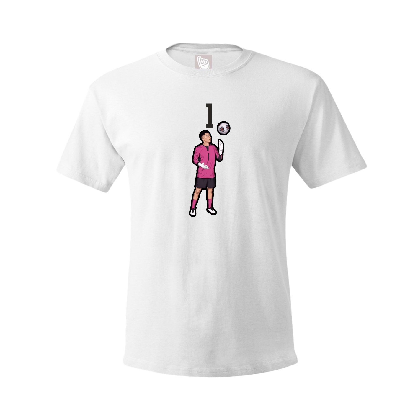 Youth Tee — Number Top in White