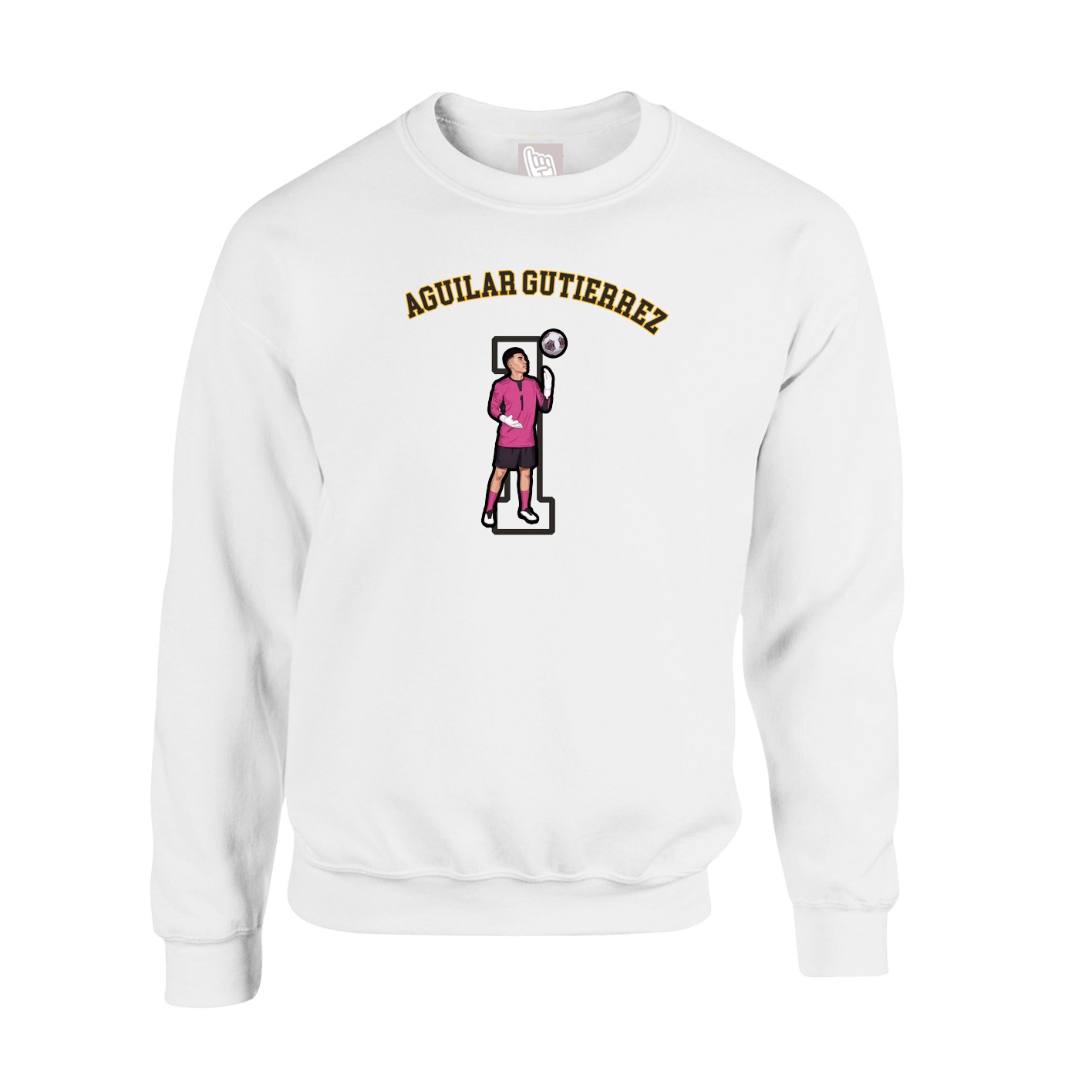 Fleece Crew — Shirsey Arch in White