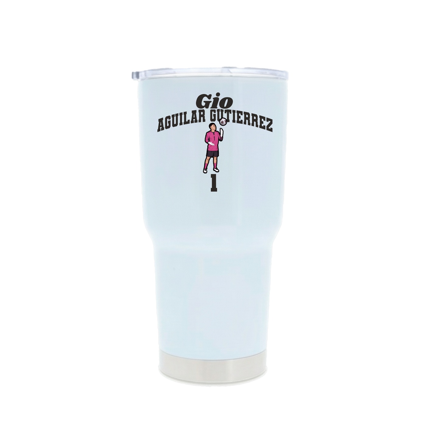30oz Stainless Steel Tumbler — Signature Arch in White