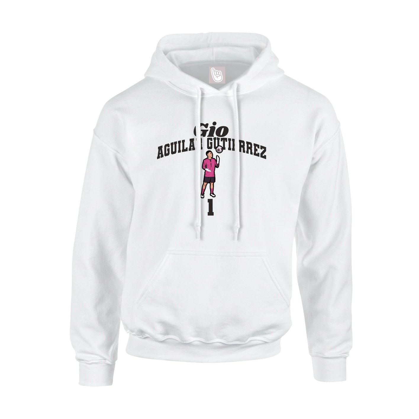 Hoodie — Signature Arch in White