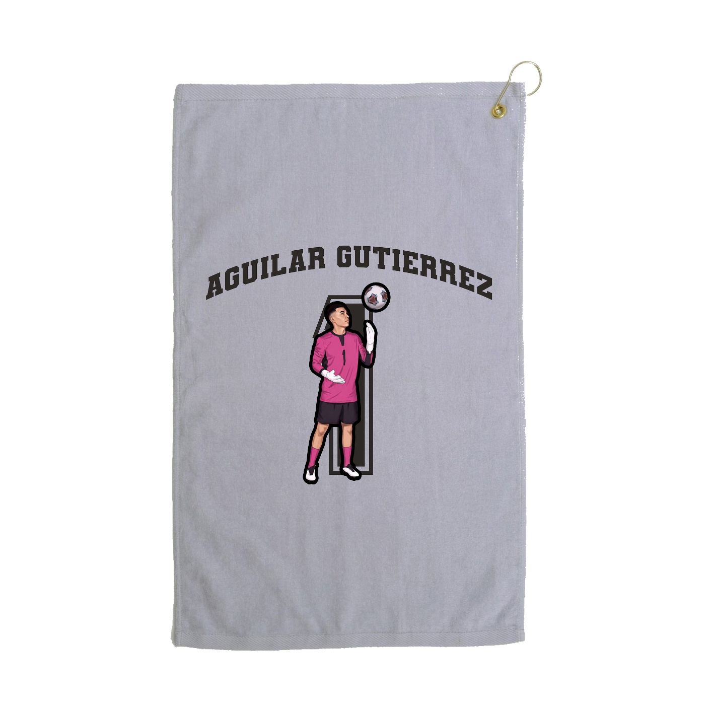 Golf Towel — Number in Grey