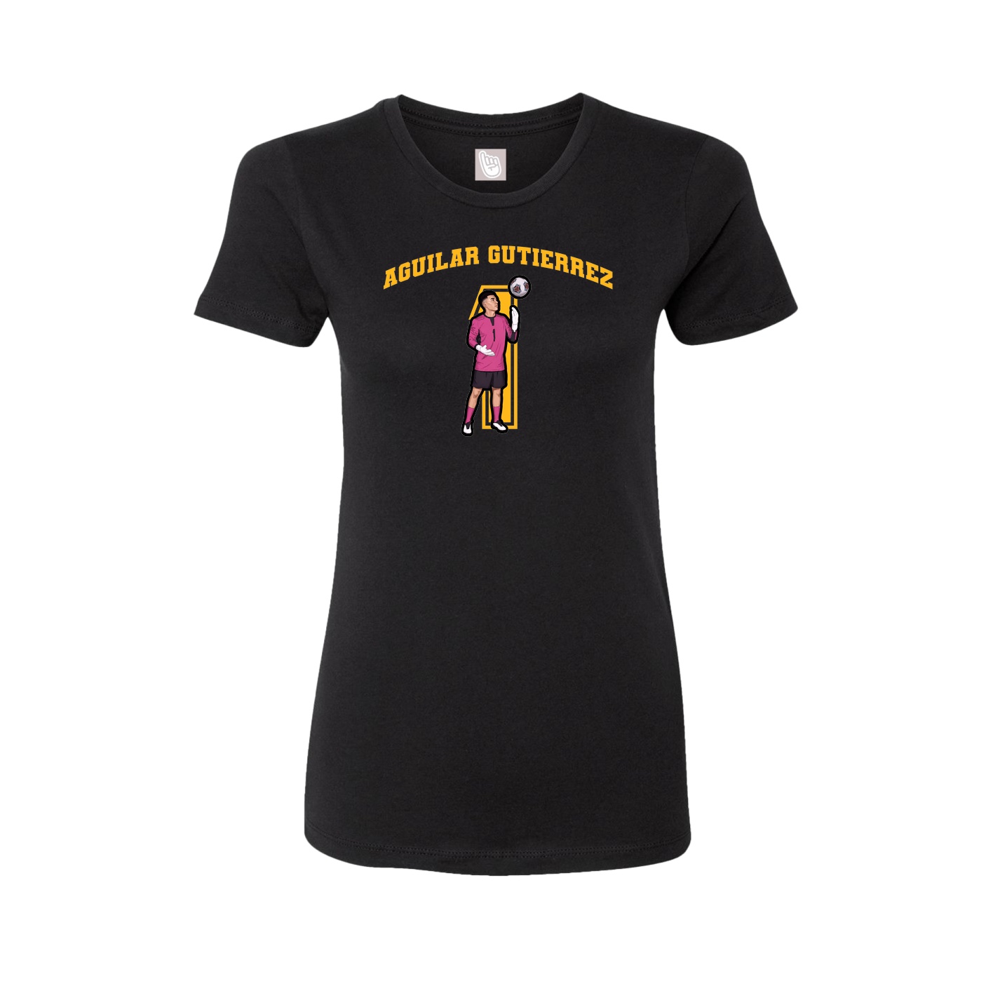 Fitted Women's Tee — Number in Black