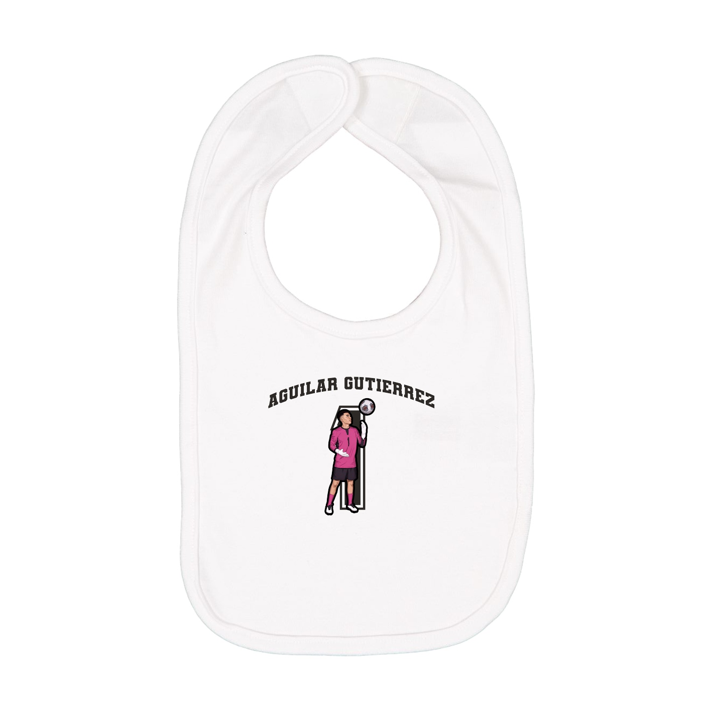 Infant Bib — Number in White