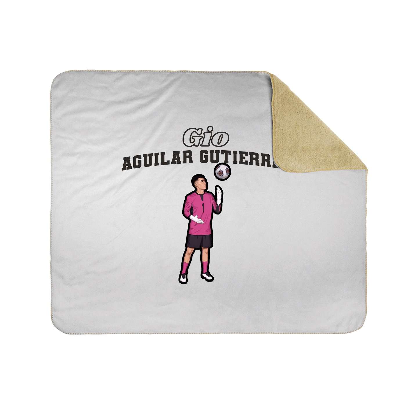 Throw Blanket — Name Arch in White