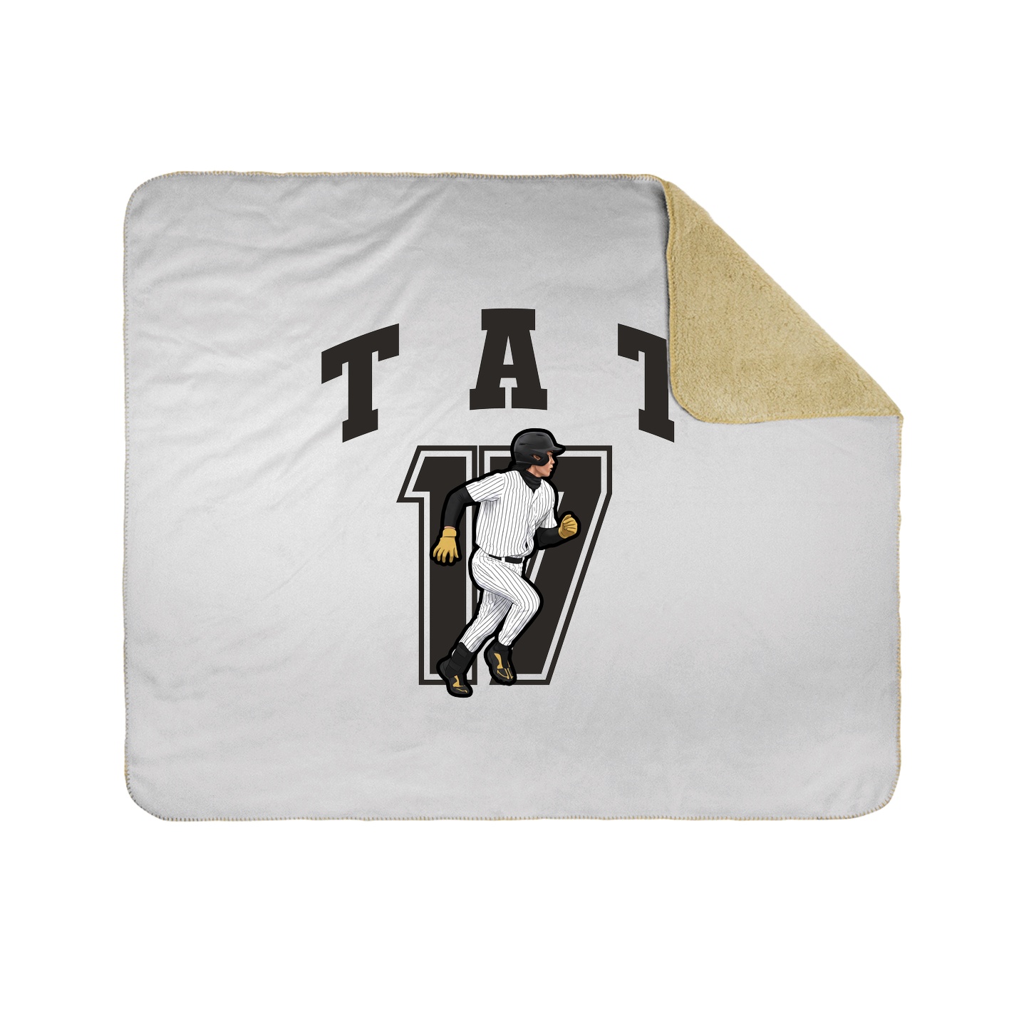 Throw Blanket — Number in White