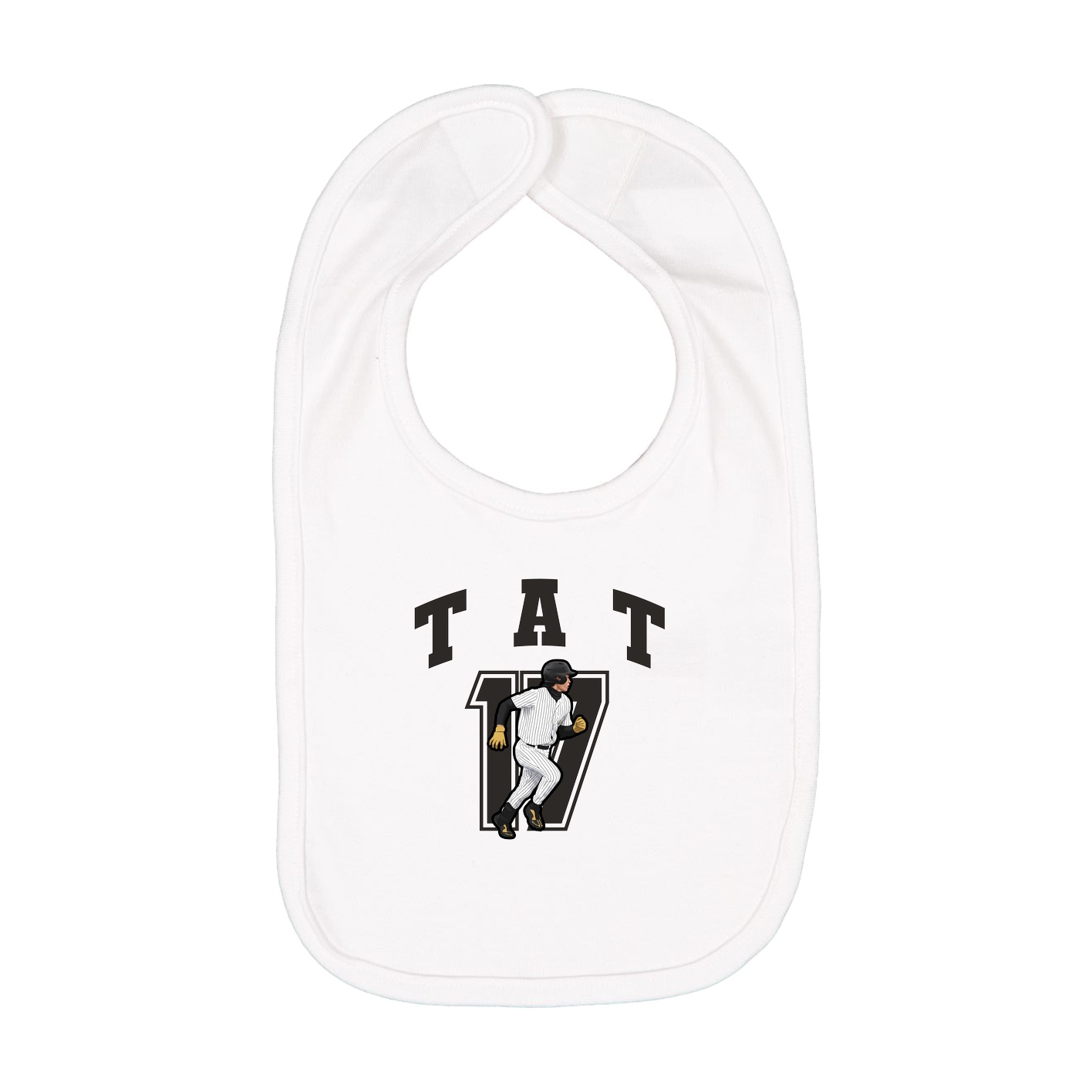 Infant Bib — Number in White
