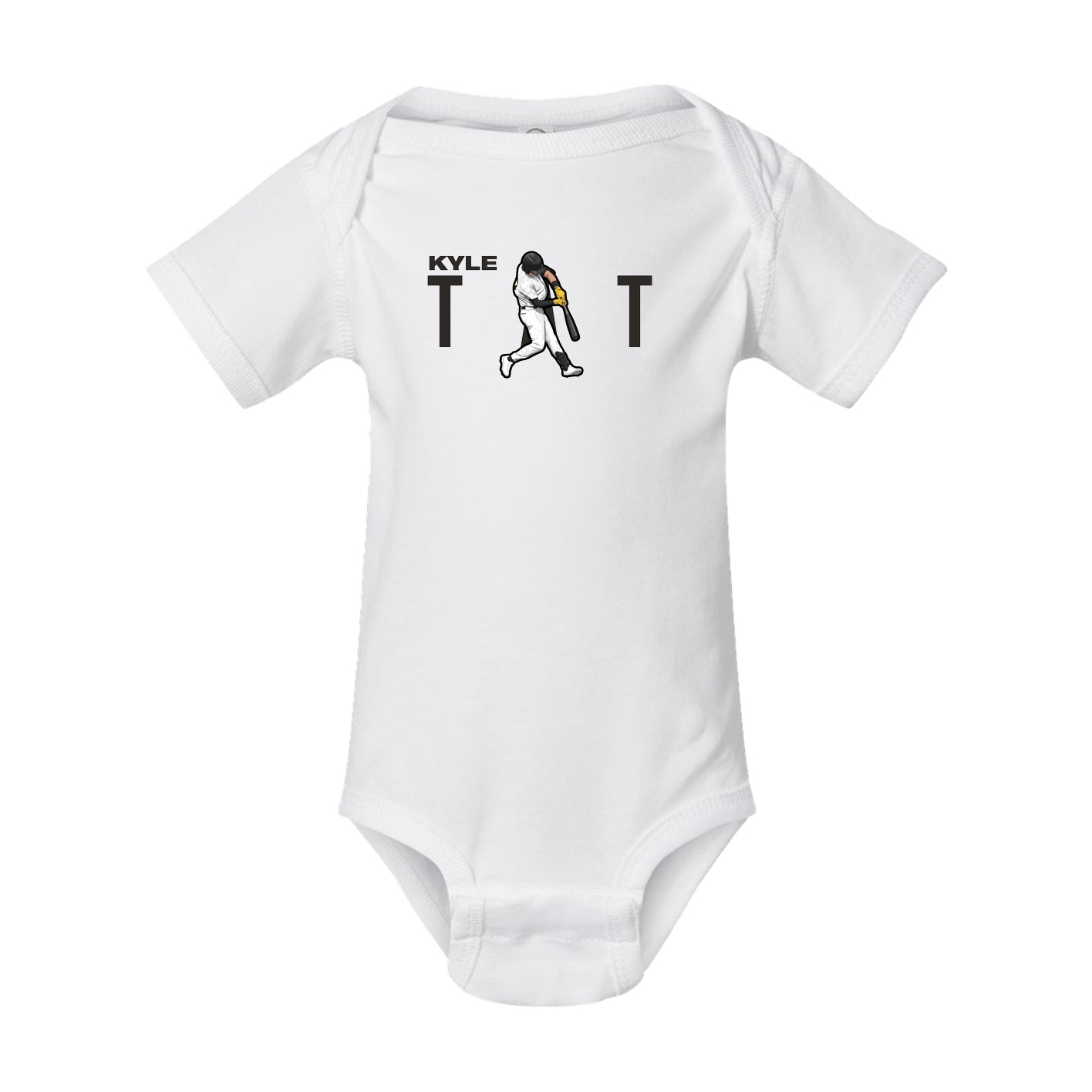Baby Onesie — Player Name in White
