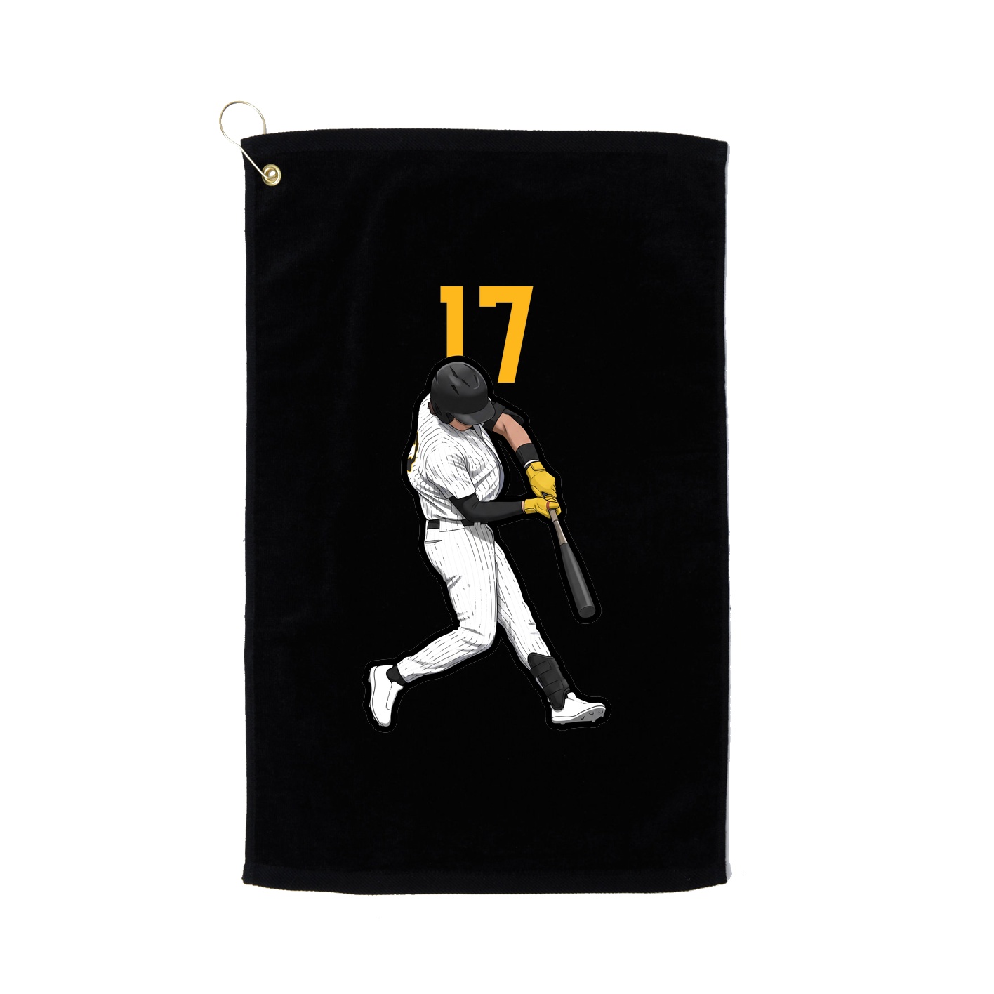 Golf Towel — Number Top in Black