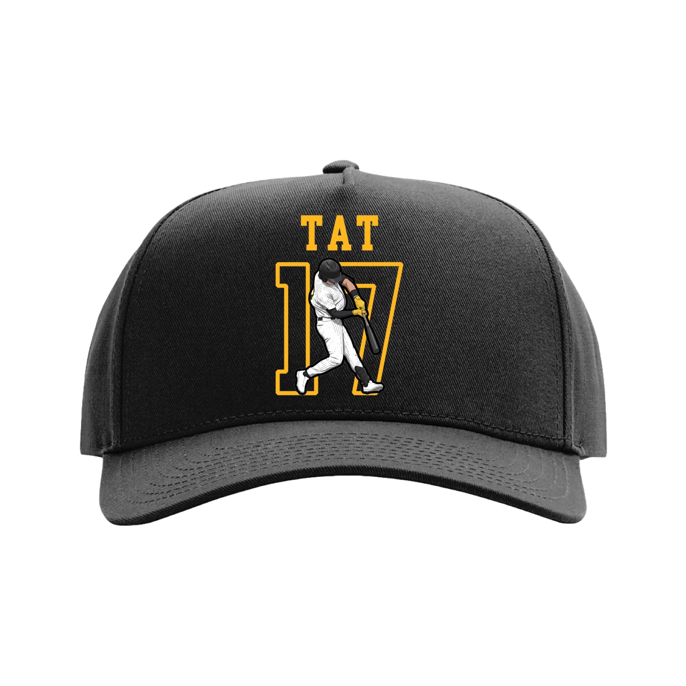 Full Fabric Five-Panel Champ Cap — Shirsey in Black