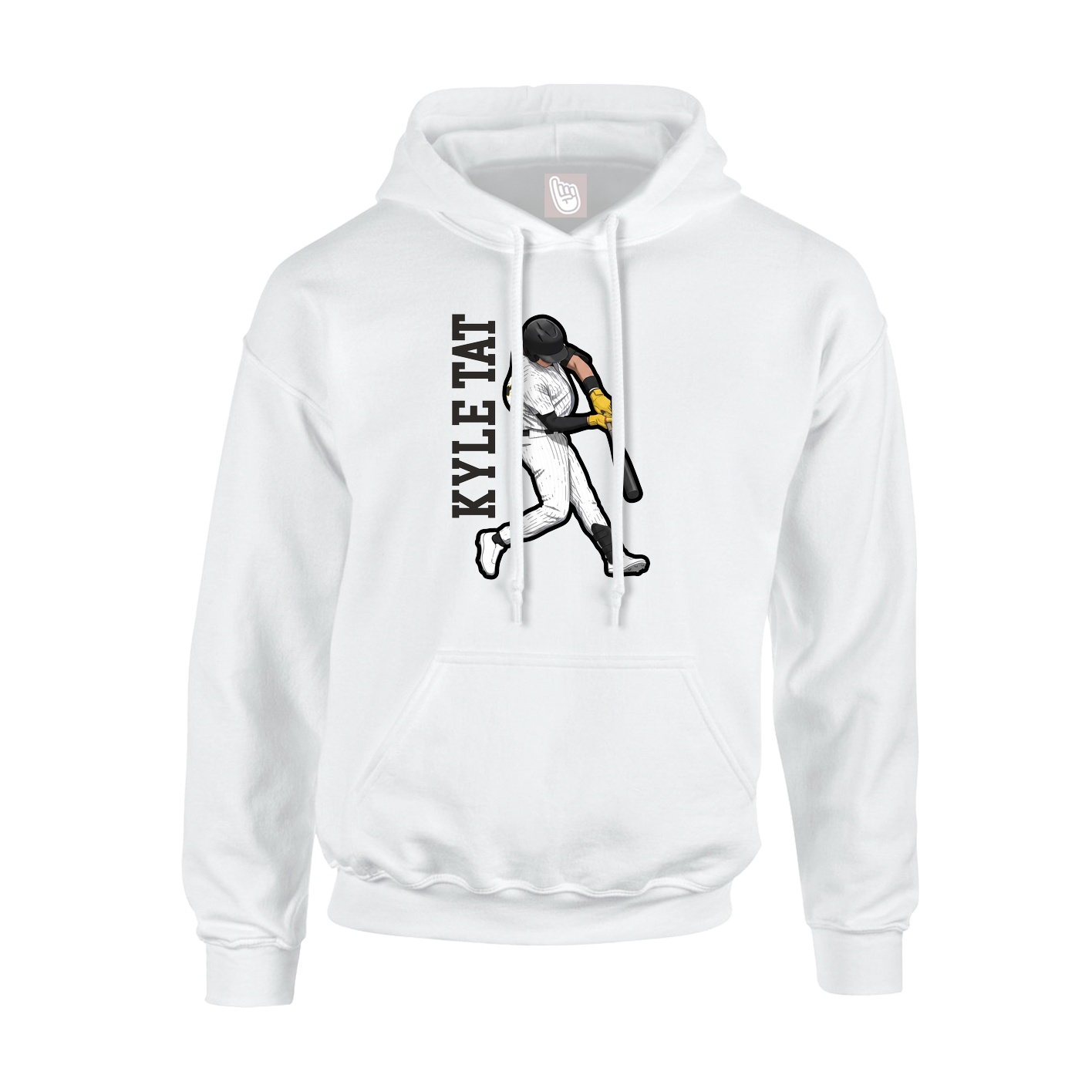 Youth Hoodie — Name Vertical in White