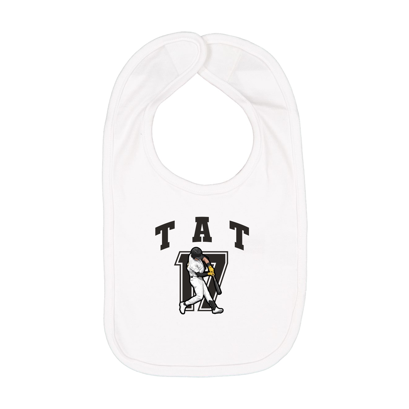 Infant Bib — Number in White