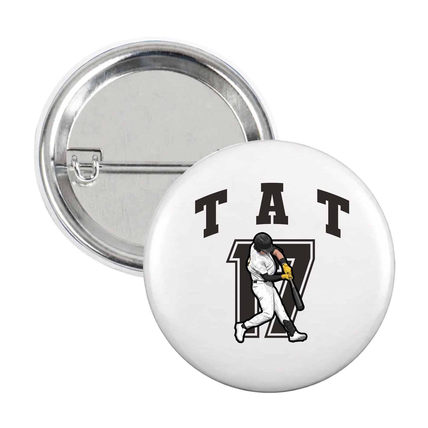 Game Day Button — Number in White