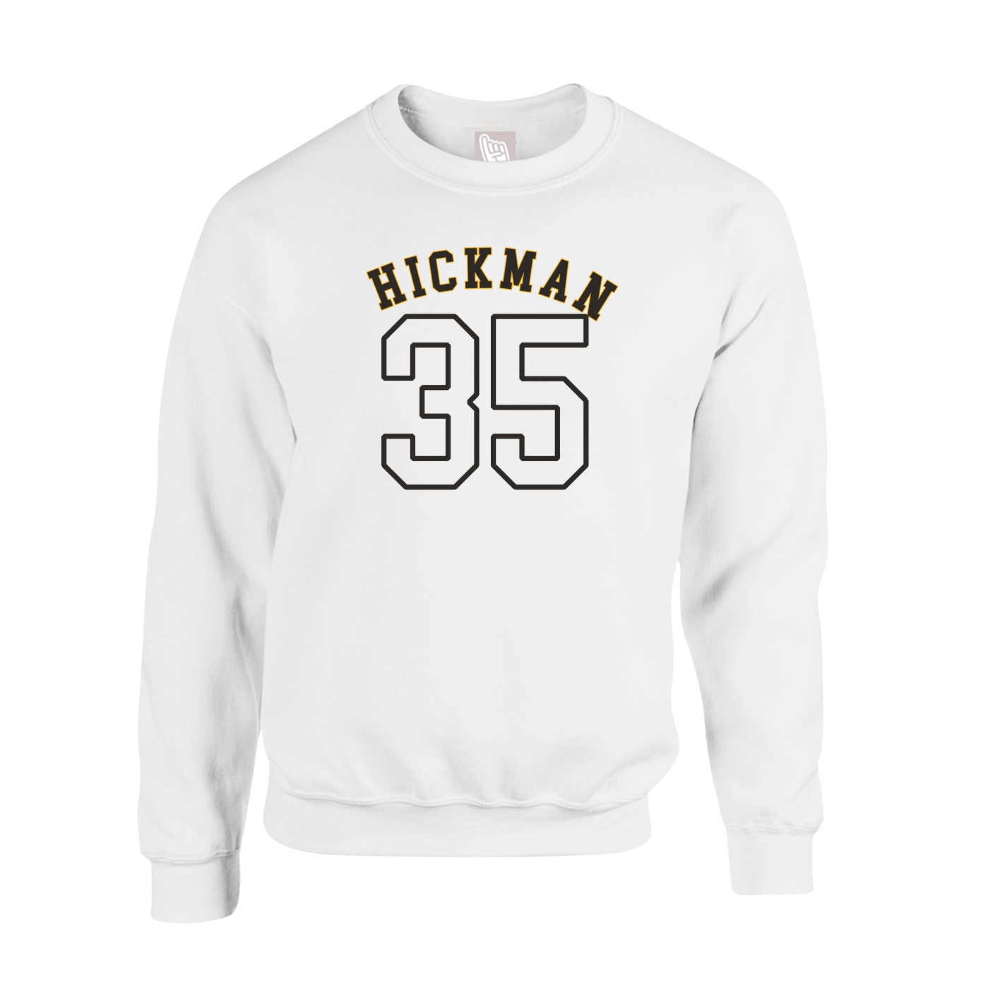 Fleece Crew — Shirsey Arch in White