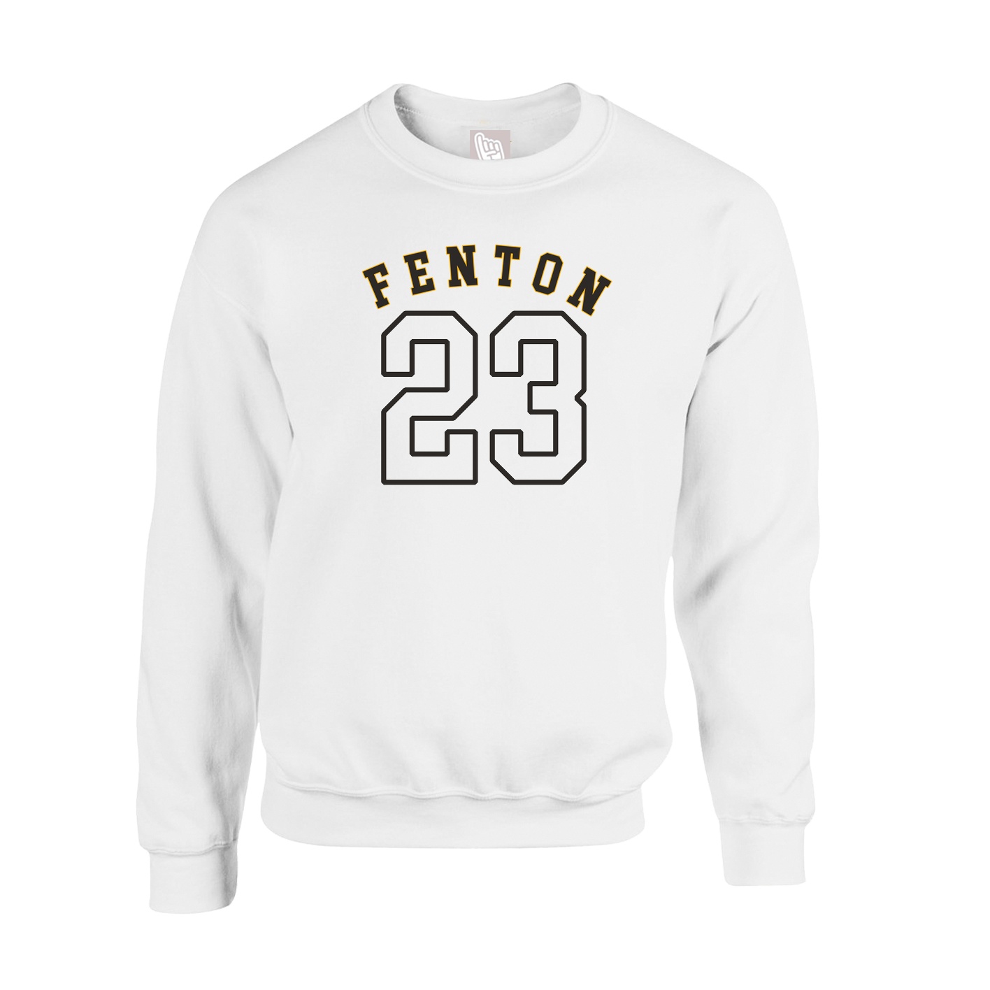 Fleece Crew — Shirsey Arch in White