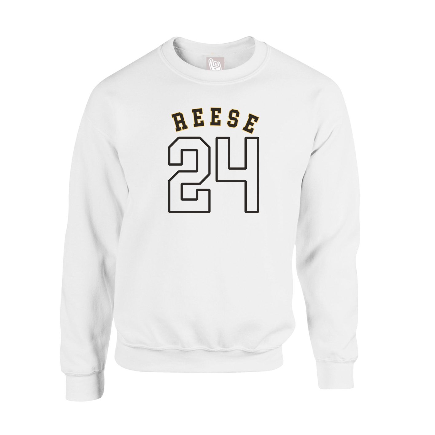 Fleece Crew — Shirsey Arch in White