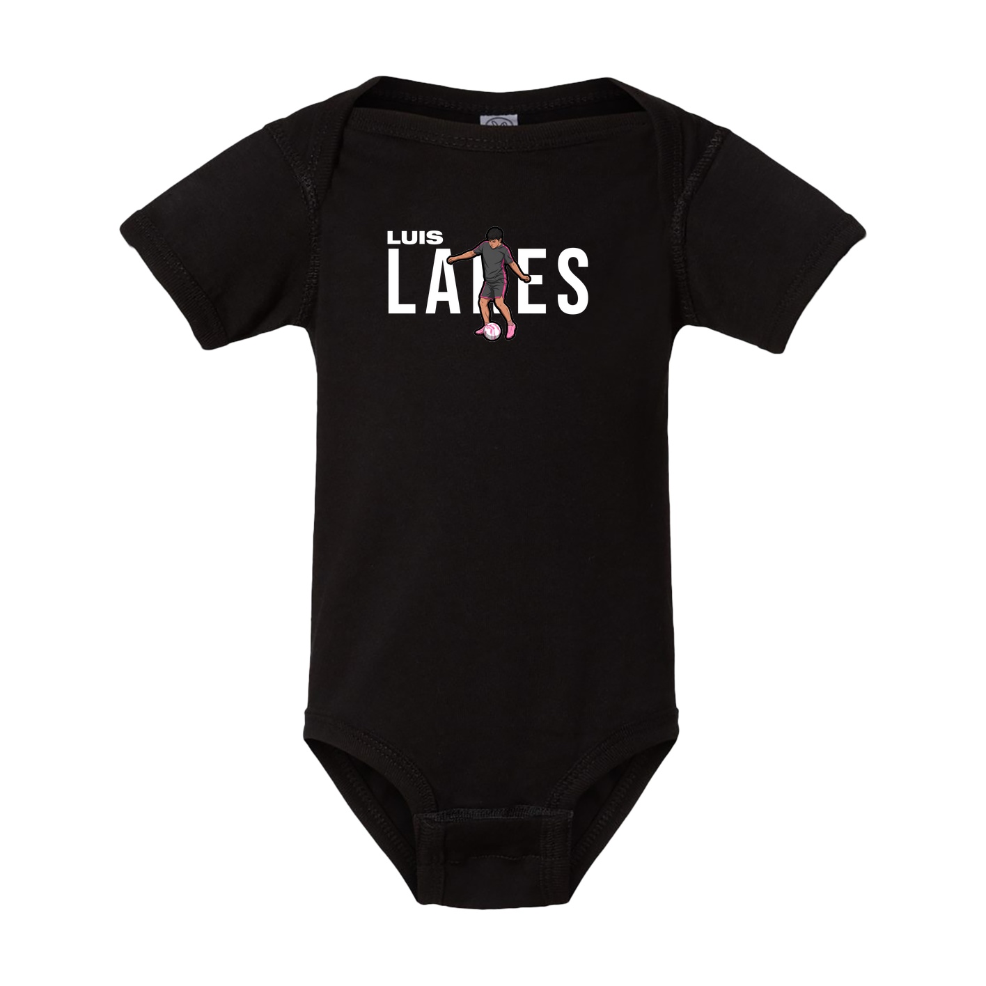 Baby Onesie — Player Name in Black
