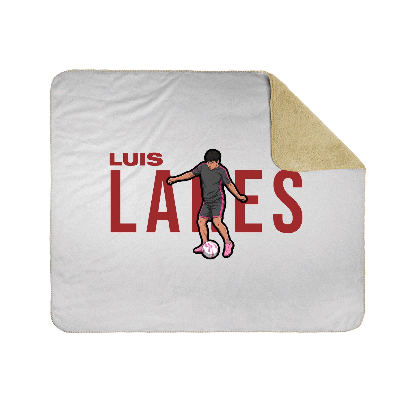 Throw Blanket — Player Name in White