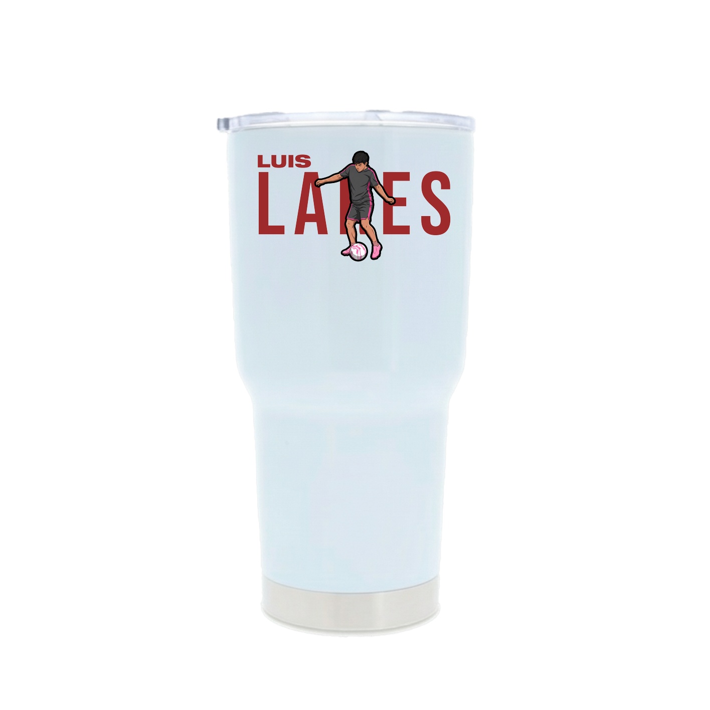30oz Stainless Steel Tumbler — Player Name in White