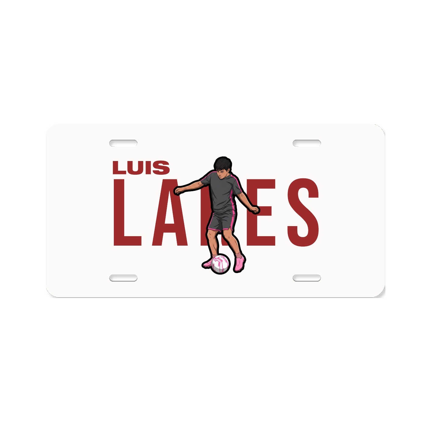 License Plate — Player Name in Classic