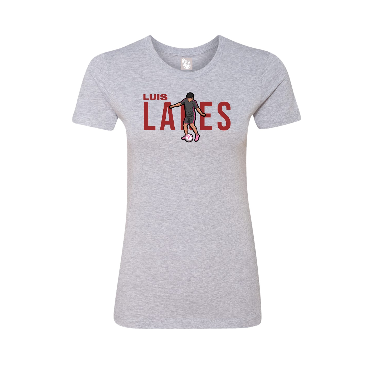 Womens Tee — Player Name in Grey