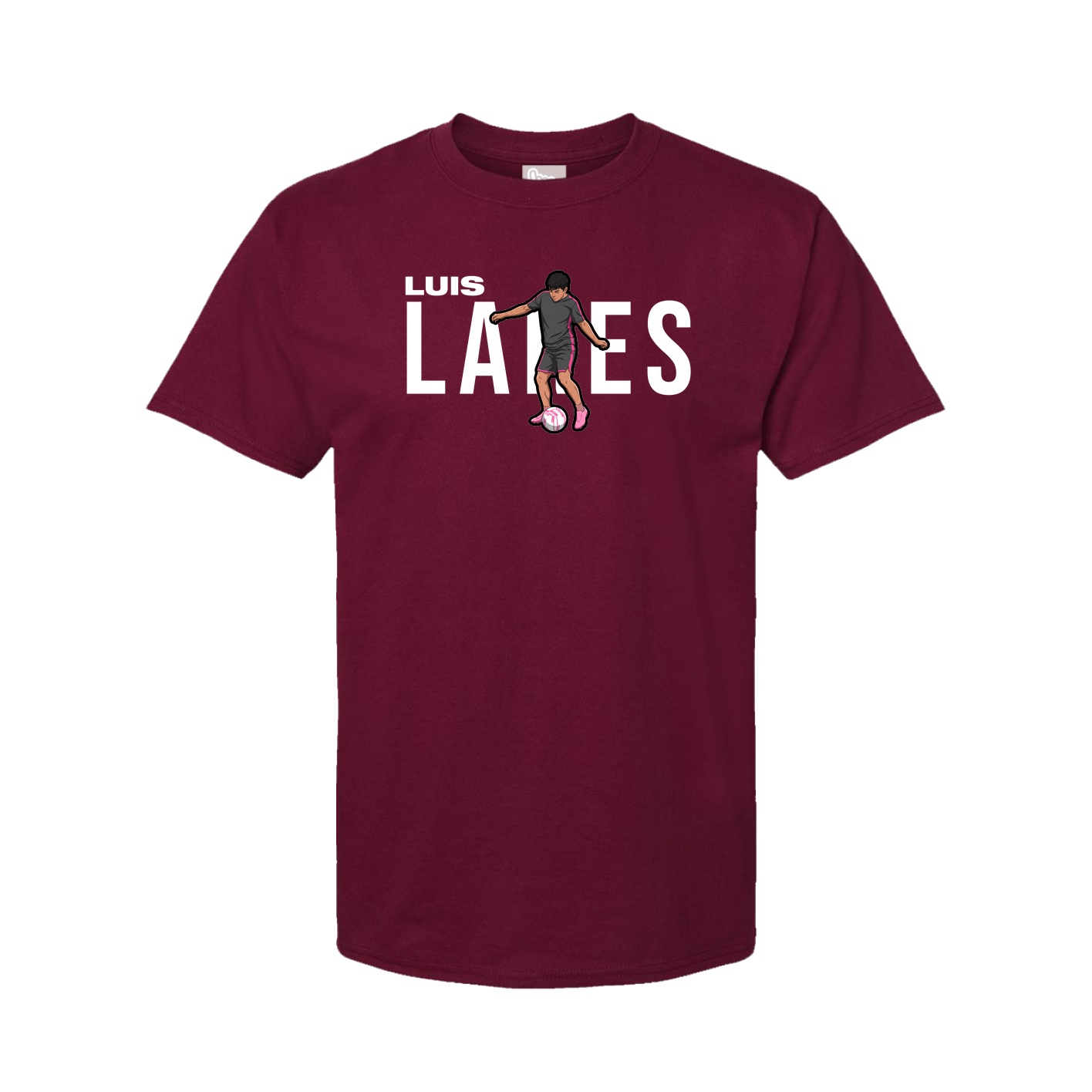 Youth Tee — Player Name in Cardinal