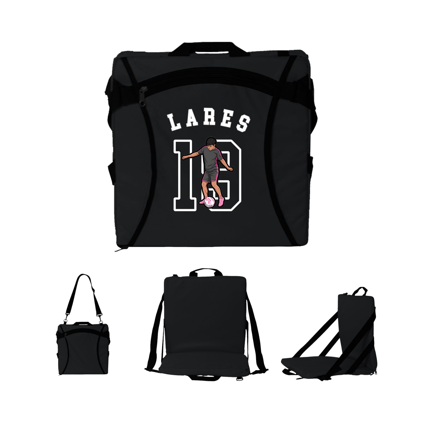 Folding Stadium Seat — Shirsey Arch in Black