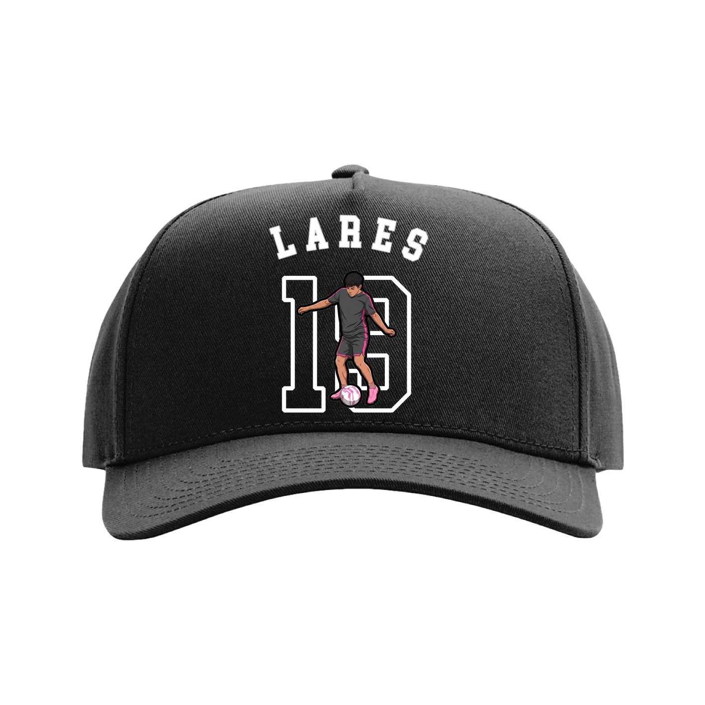 Full Fabric Five-Panel Champ Cap — Shirsey Arch in Black