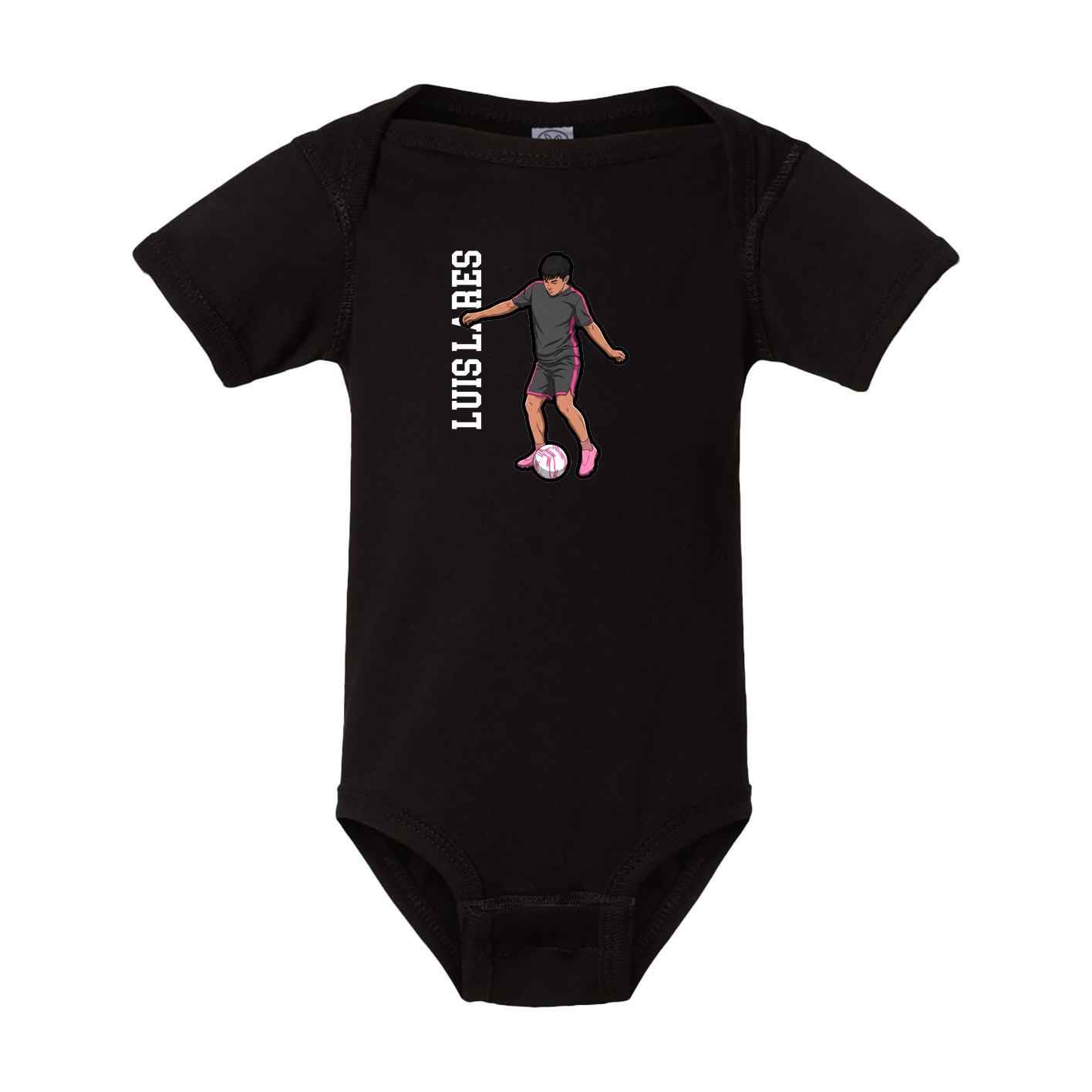 Baby Onesie — Name Vertical in Black
