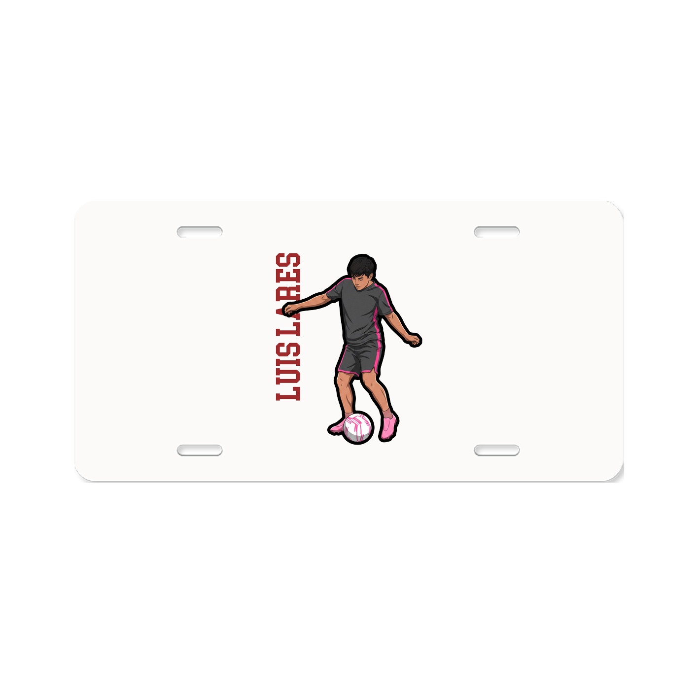 License Plate — Name Vertical in Classic