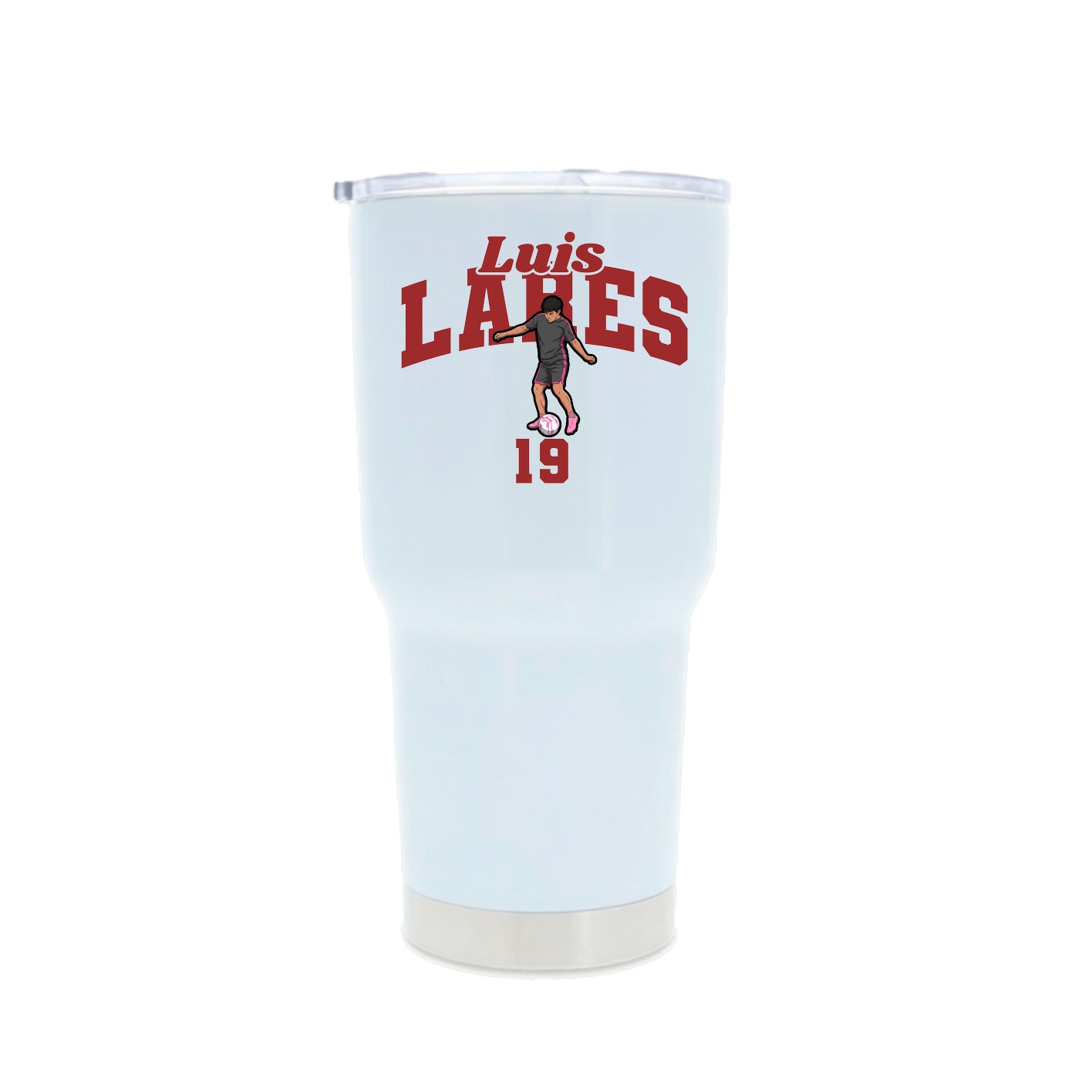 30oz Stainless Steel Tumbler — Signature Arch in White
