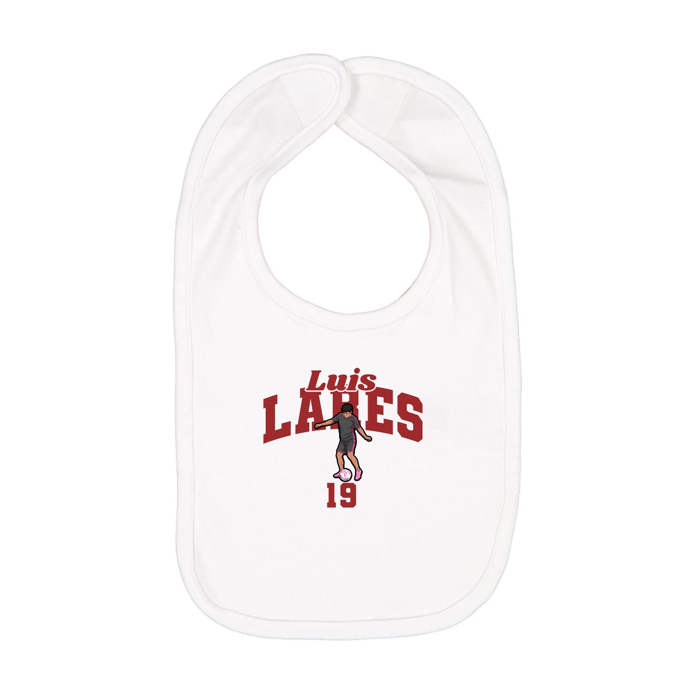 Infant Bib — Signature Arch in White