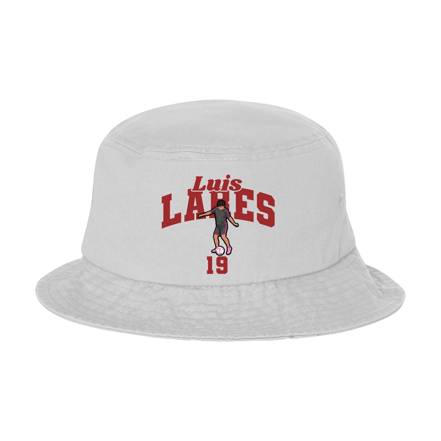Bucket Cap — Signature Arch in White