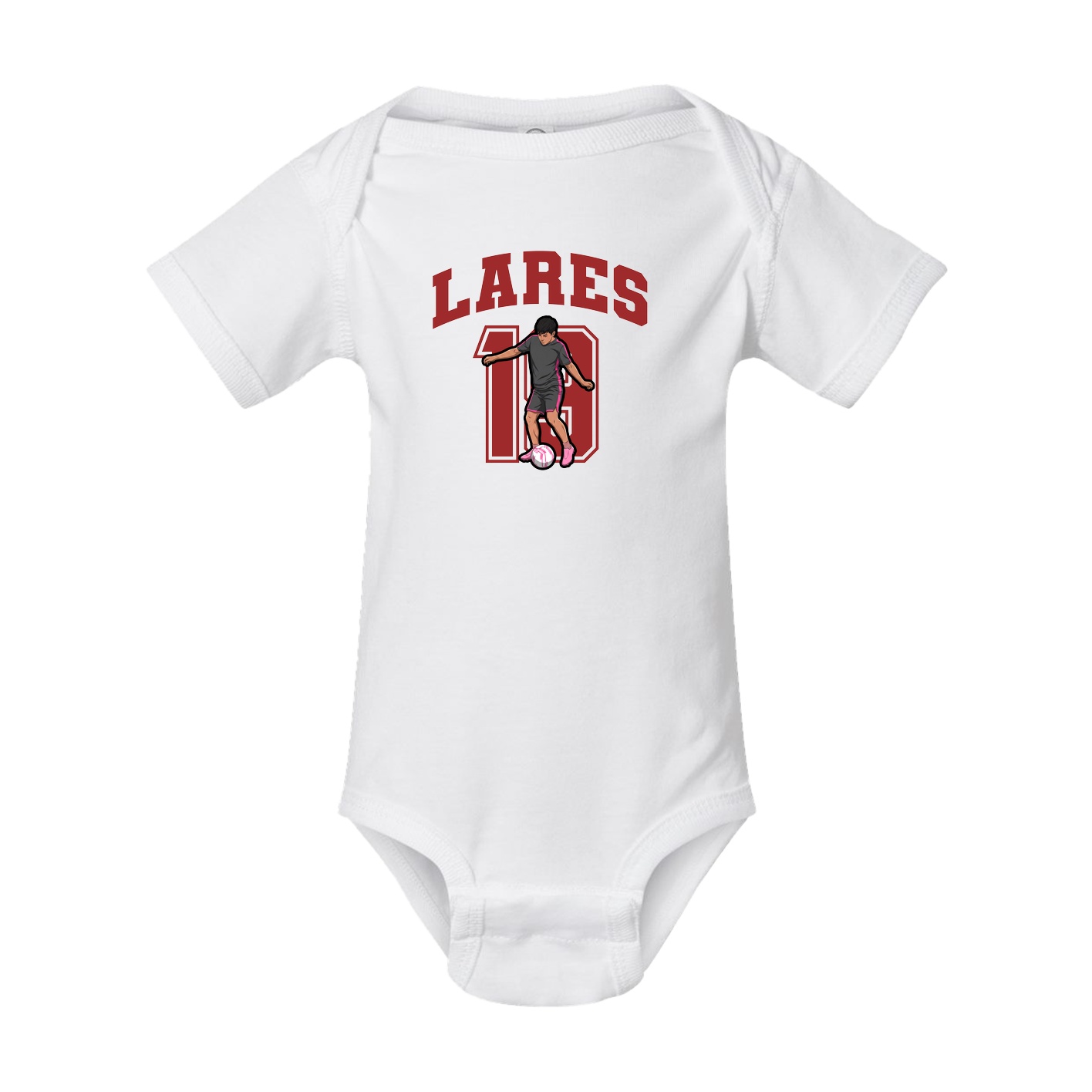 Baby Onesie — Number in White
