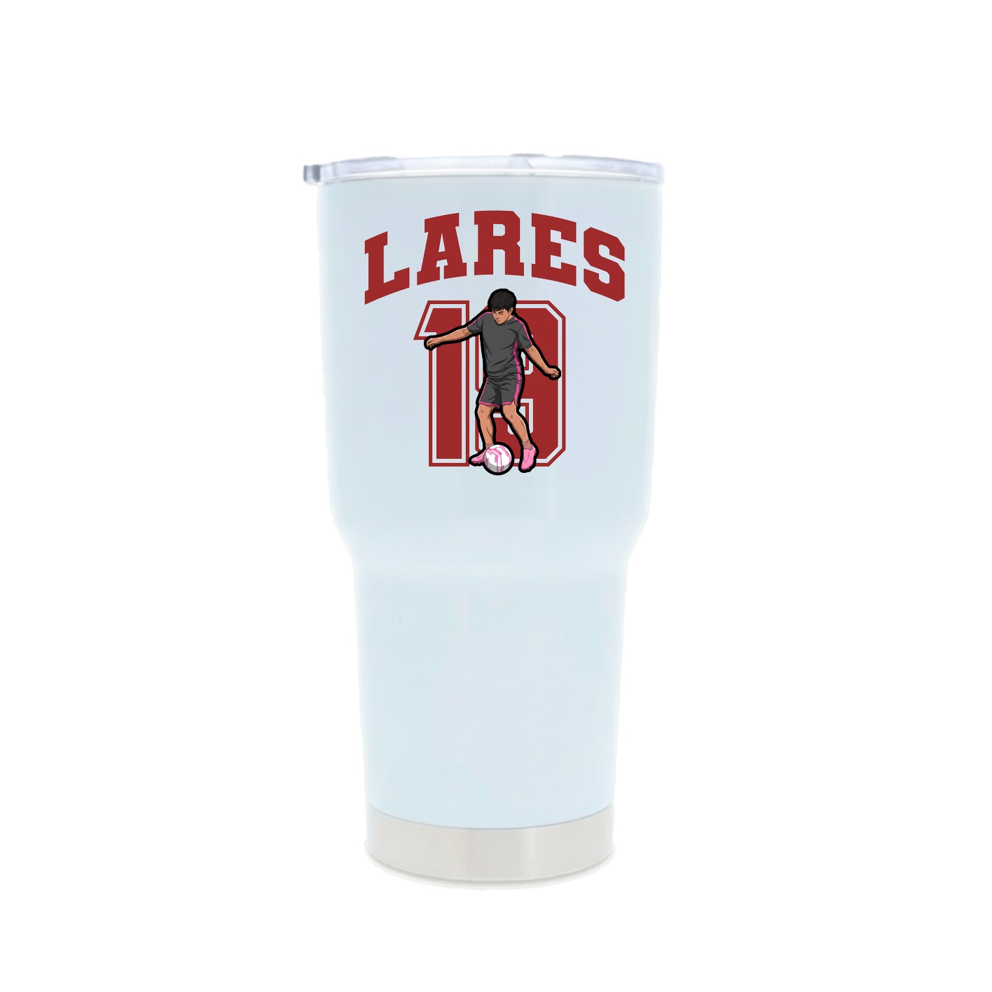 30oz Stainless Steel Tumbler — Number in White