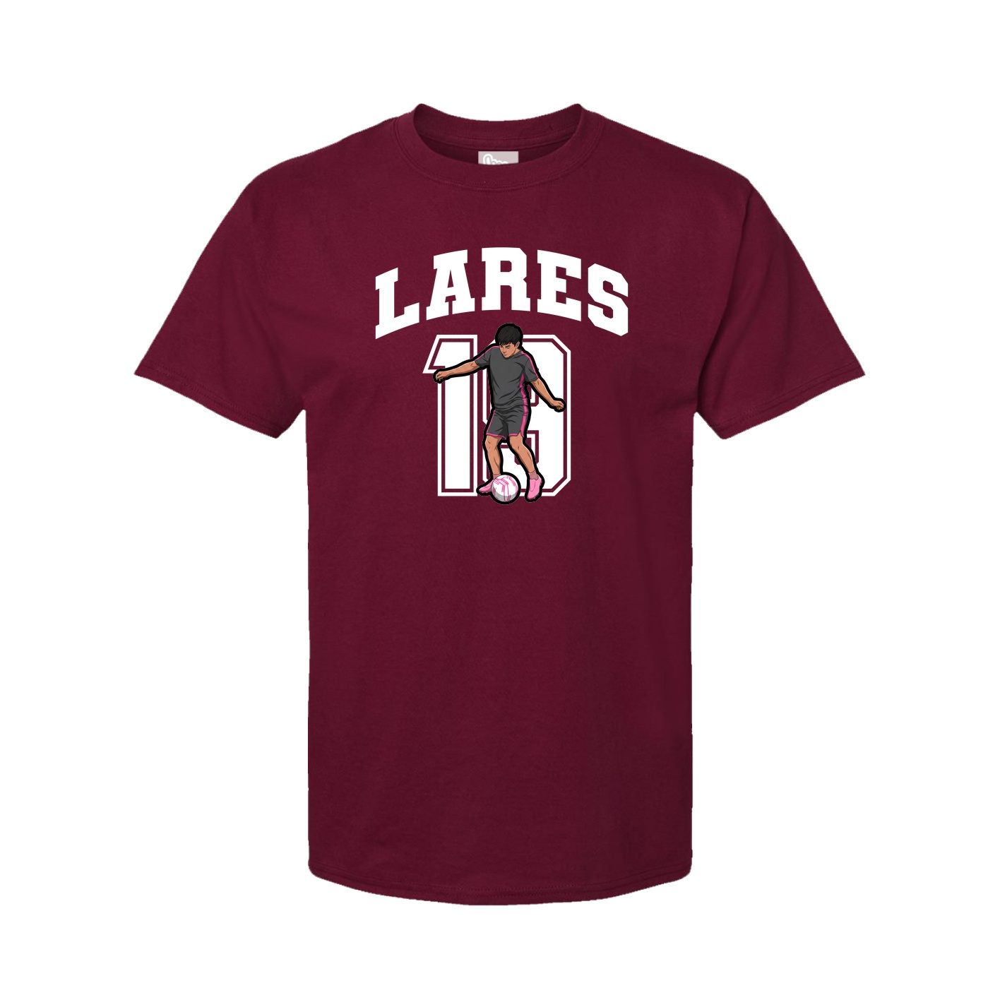 Youth Tee — Number in Cardinal