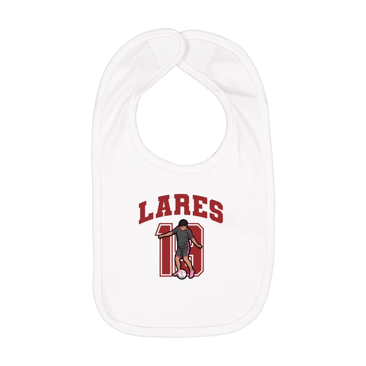 Infant Bib — Number in White