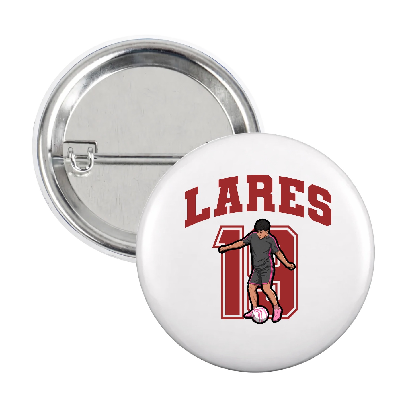 Game Day Button — Number in White
