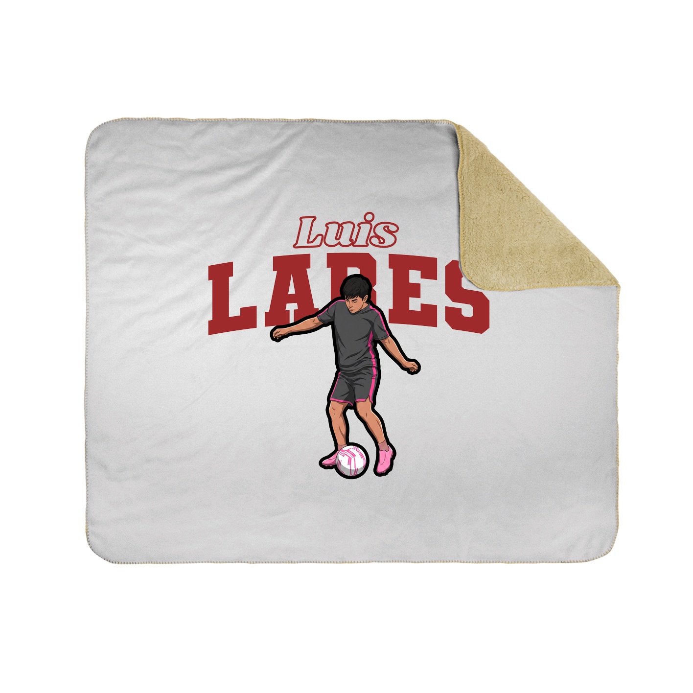 Throw Blanket — Name Arch in White