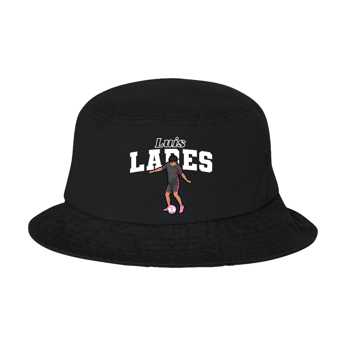 Bucket Cap — Name Arch in Black